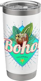 Bohol Philippines Vintage Coconut Filipino Retro Souvenir Stainless Steel Insulated Tumbler
