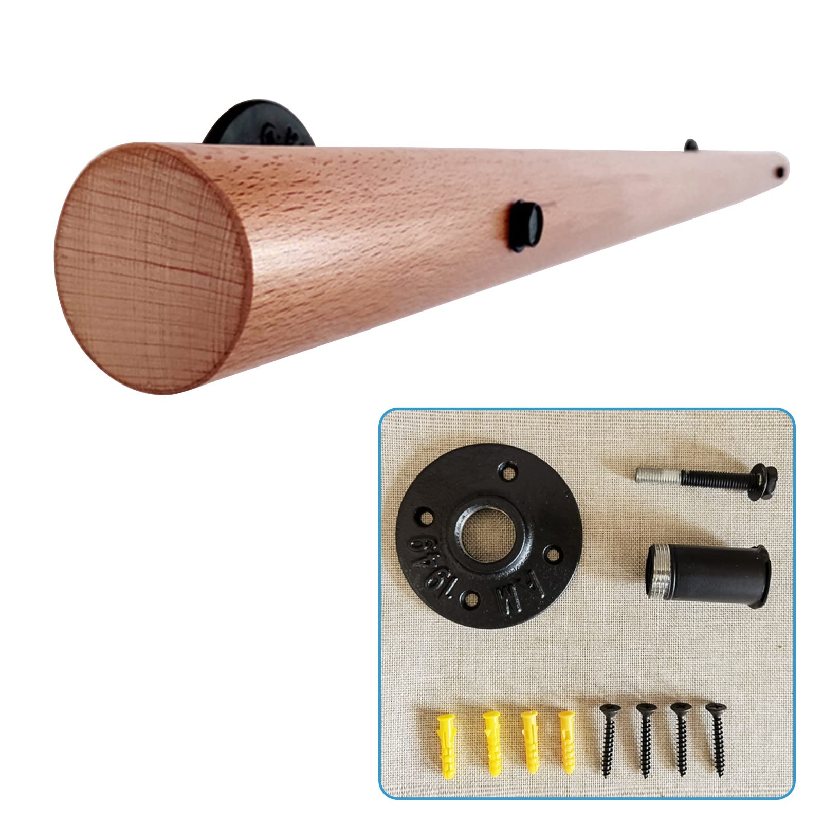 Rampe d'escalier en bois intérieur design kit de rampe de couloir 280 cm chaleureux
