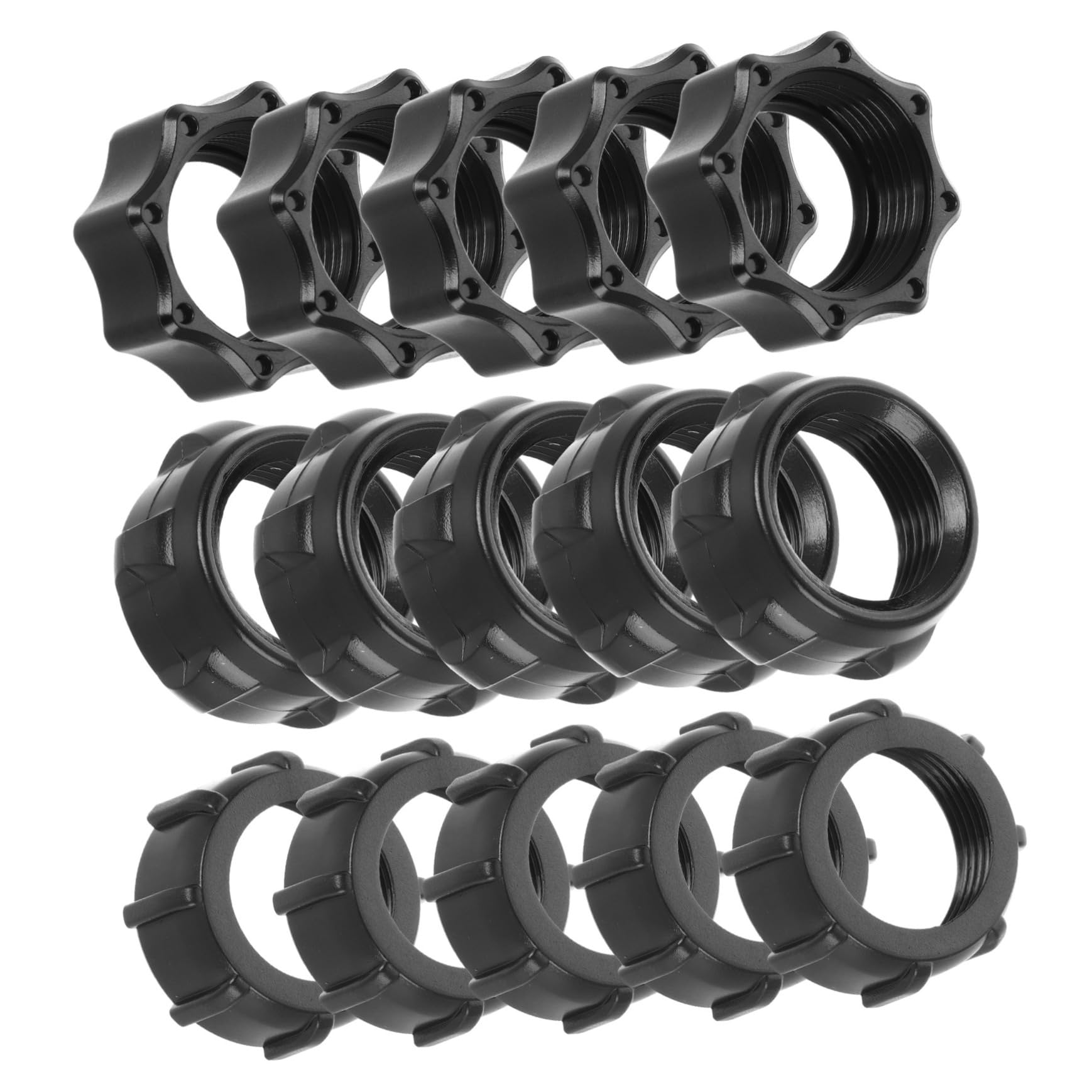 Bague de Serrage pour Adaptateur Fixe à Rotule, 15 Pcs Noir | Plastique, pour Chargeur sans Fil et Support Téléphone, Usage Voiture en Conduite