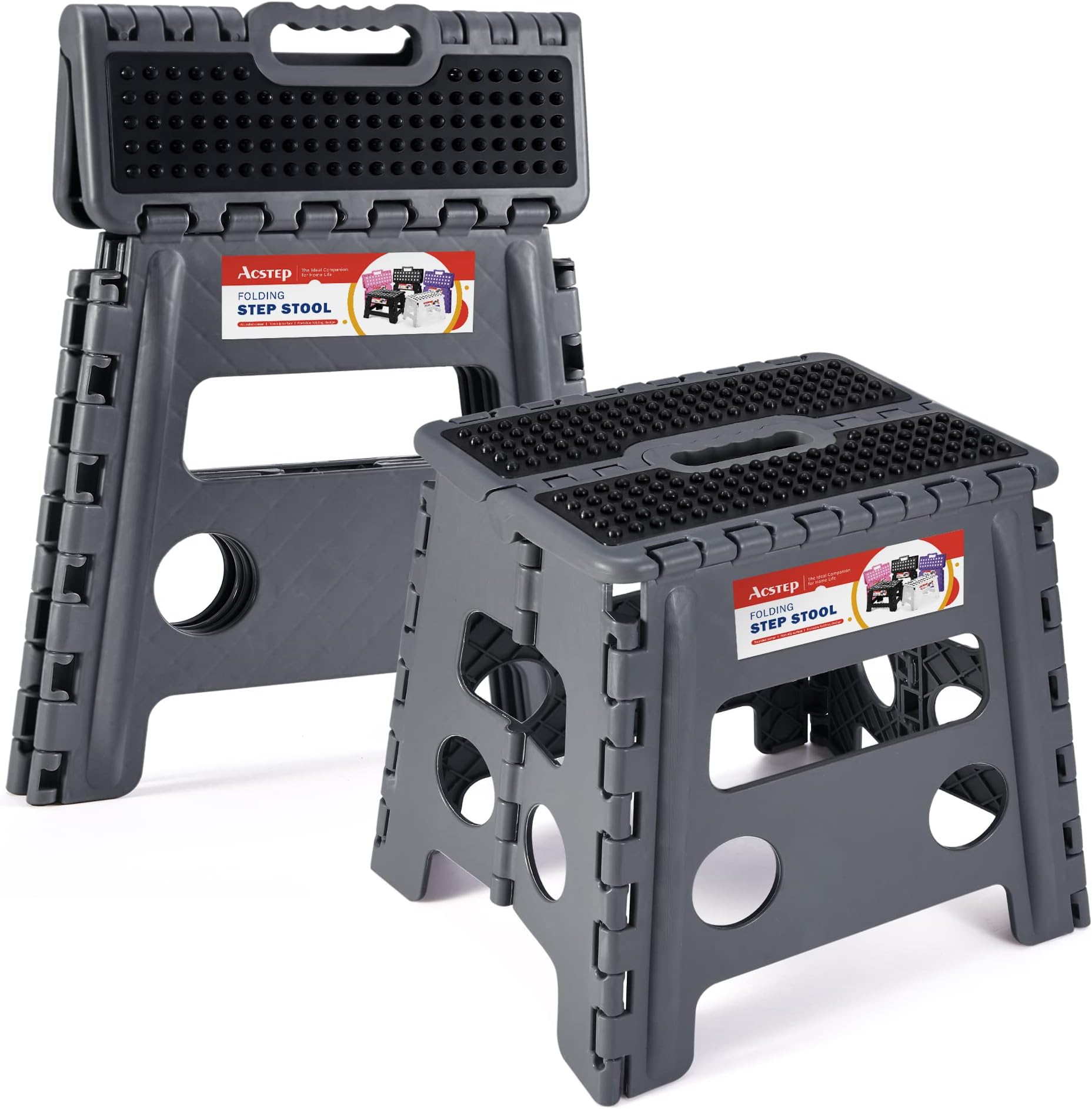 Fiudx Portable Folding Step Folding Step Stool 4" Height