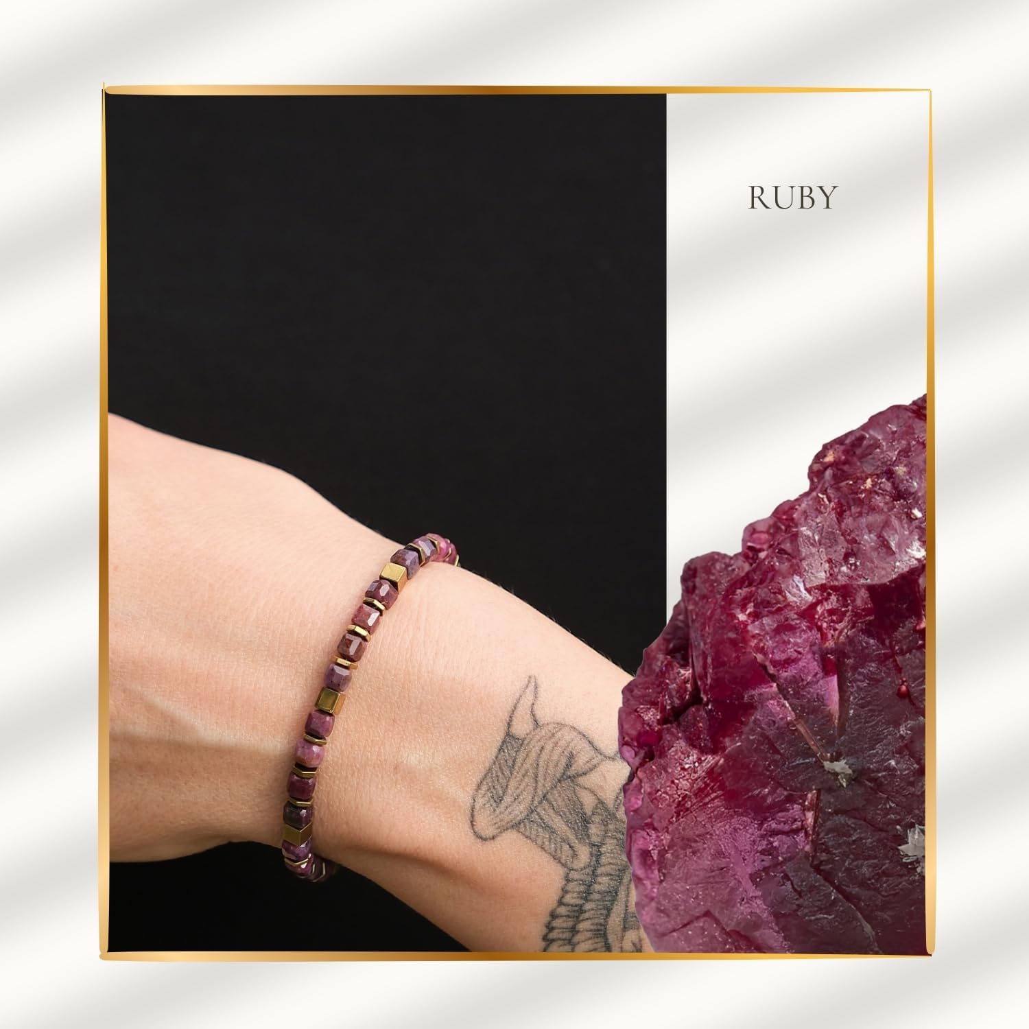 Sol N Touch Elegance Series Gemstone Necklace & Bracelets for Women - Cute Gifts for Women & Teens - Steel Jewelry Wire Cable