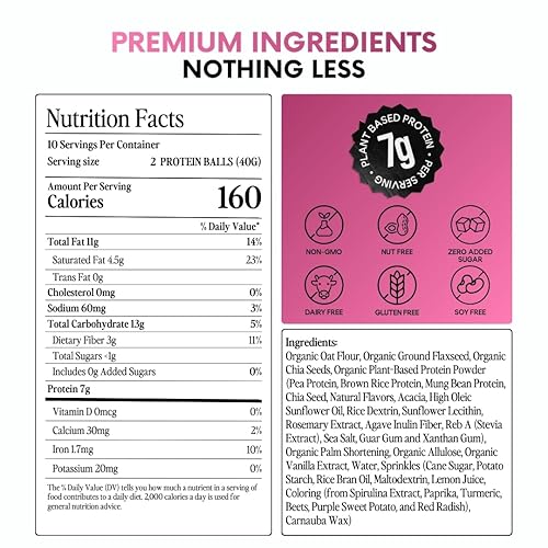 Vista 32 de Scott's Bolas de proteína, bocadillo a base de plantas con 0.27 onzas de proteína, sin gluten, sin OMG, sin lácteos, bocados energéticos saludables