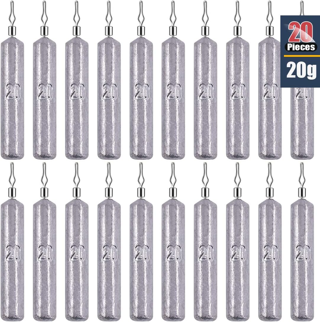 Hilitchi Pencil Drop Shot Weights Fishing Weights Rotating Weight Sinker Jig Head (7g-26pcs) : Sports & Outdoors