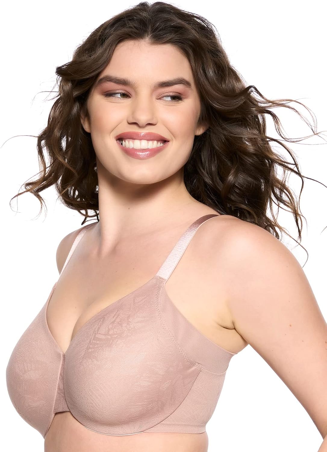 Felina | Jessamine Unlined Side Smoothing Minimizer Bra | Back & Side Smoothing Lace