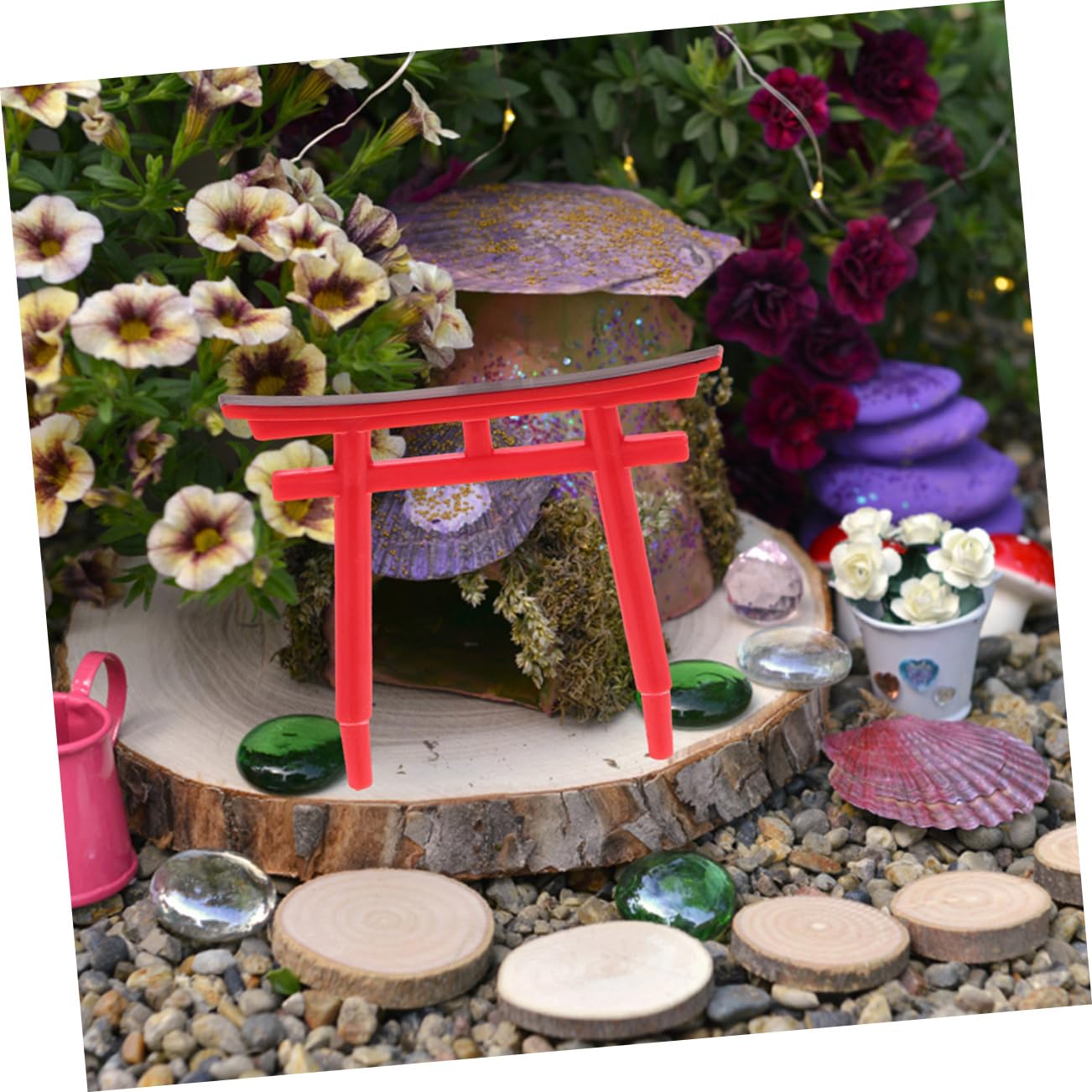 ibasenice 3 Series Modelo Torii Decoración De Pescado Acuario Decoración Pecera Adornos Pecera Pequeña Decoración Al Aire Escultura Torii De Polivinilo 8 Piezas X 3