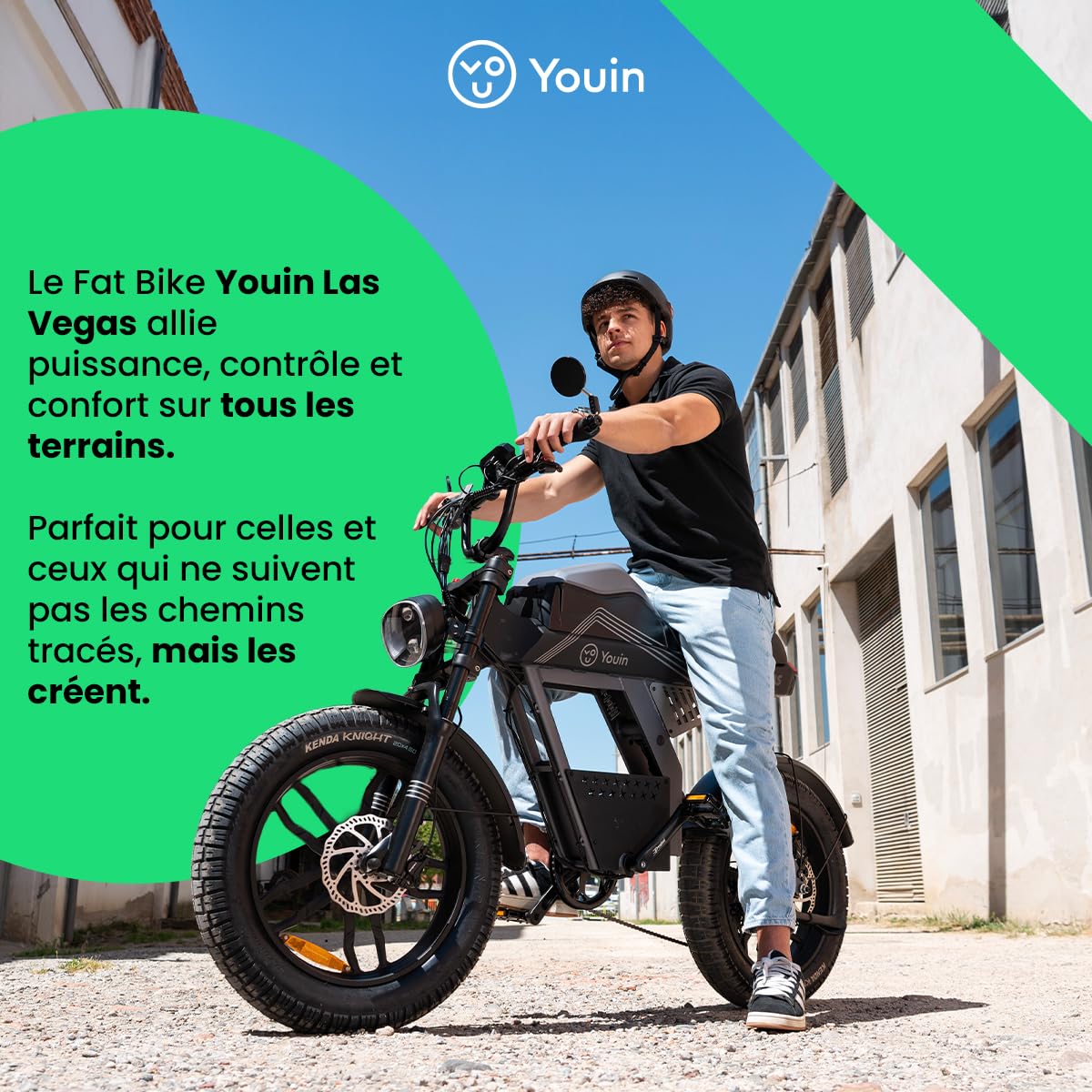 YOUIN NO BULLSHIT TECHNOLOGY Youin BK7100 Vélo électrique pliable Fat Bike 20 pouces 100 km d'autonomie Freins hydrauliques Suspension totale Altus 7 vitesses Changement Écran LCD Batterie