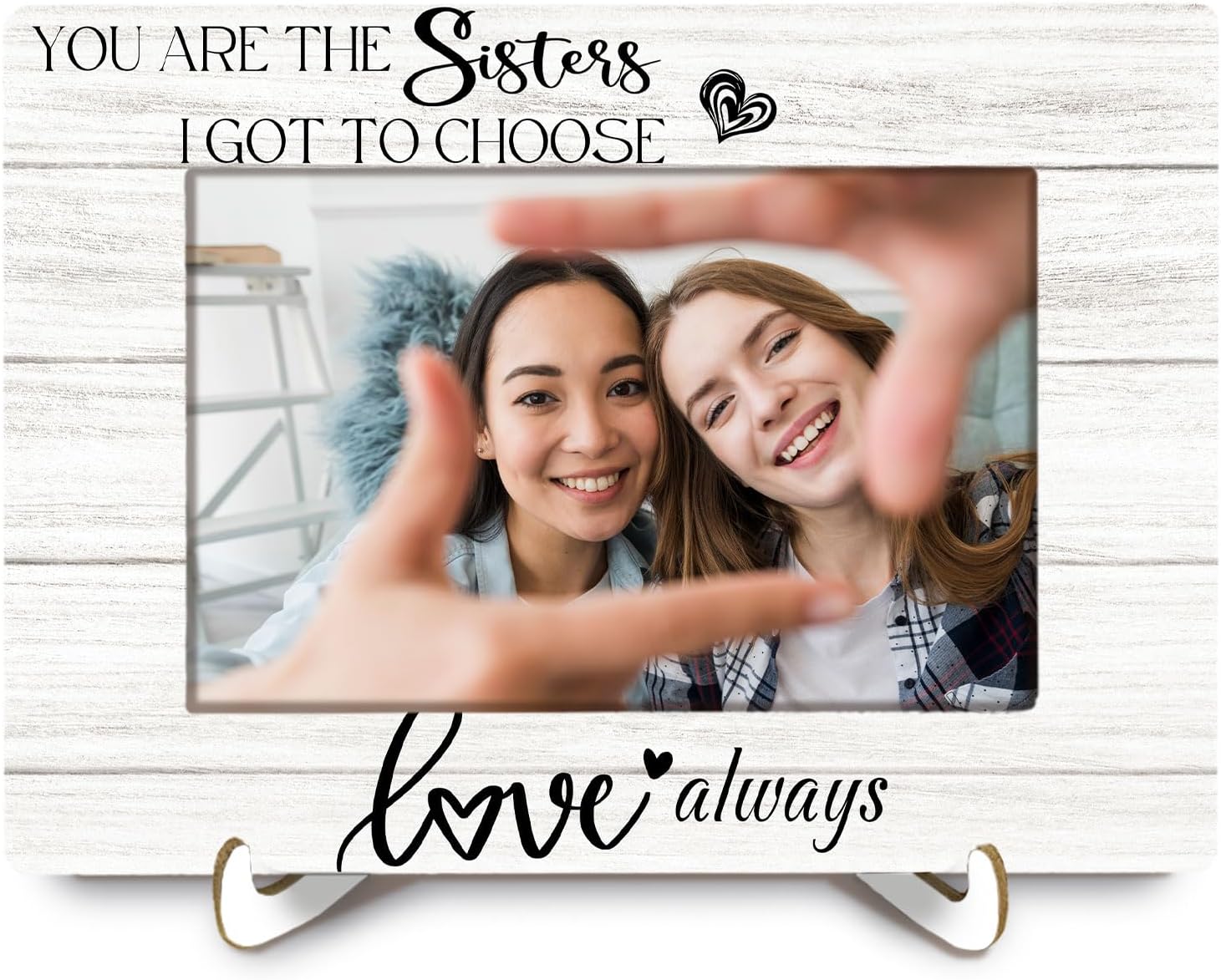 Bestie 4x6 Picture Frame, Best Friend Photo Frame, Friendship Gifts for Women, You Are the Sister I Got to Choose Wall and Tabletop Display Picture Photo Frames for Home Bedroom Decor