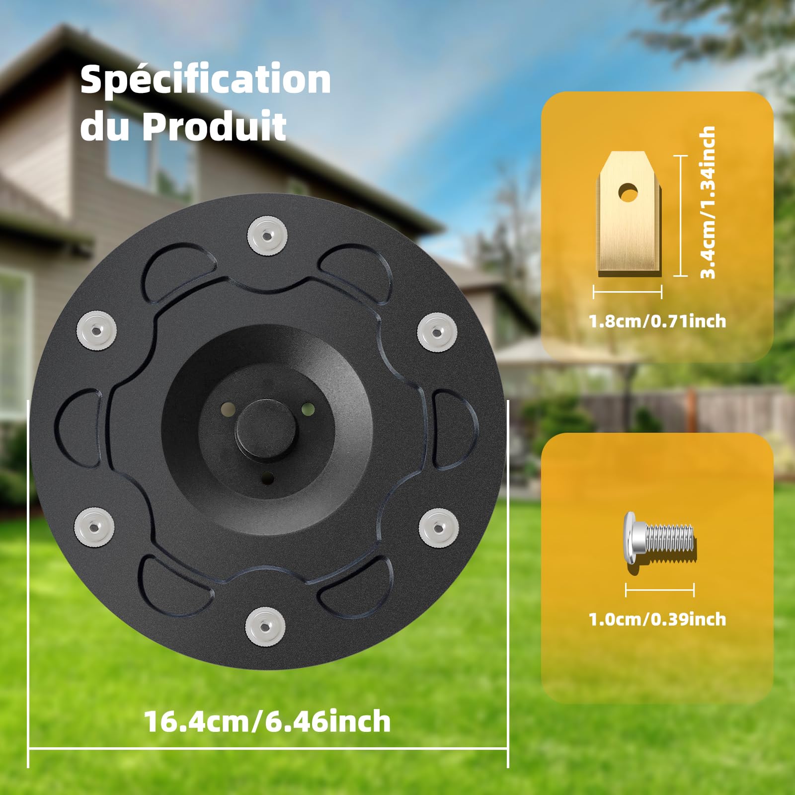 i105E Accessoires Disque de Lame + 30 Lames + 30 vis Compatible avec Segway Navimow i105E, i108E, i110N, i205 AWD, i208 AWD E Robot de Tonte Pièces Détachées - Disque de Lame de Tonte Disque Rotatif