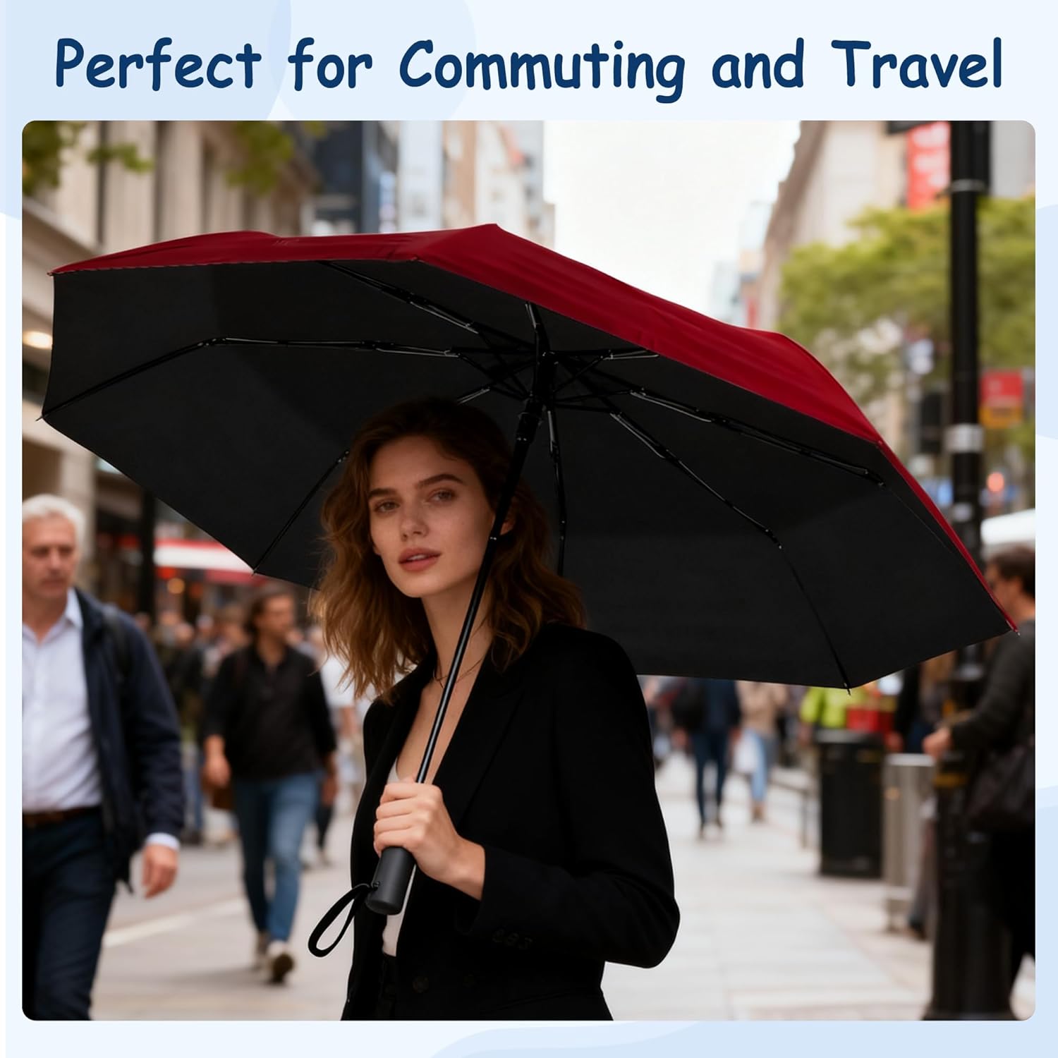 Bulk Umbrellas, Travel Folding Umbrellas Exquisite Appearance, Durable Construction, One-Button Open/Close, Foldable Storage, Suitable For Both Sunny And Rainy Days - Image 7