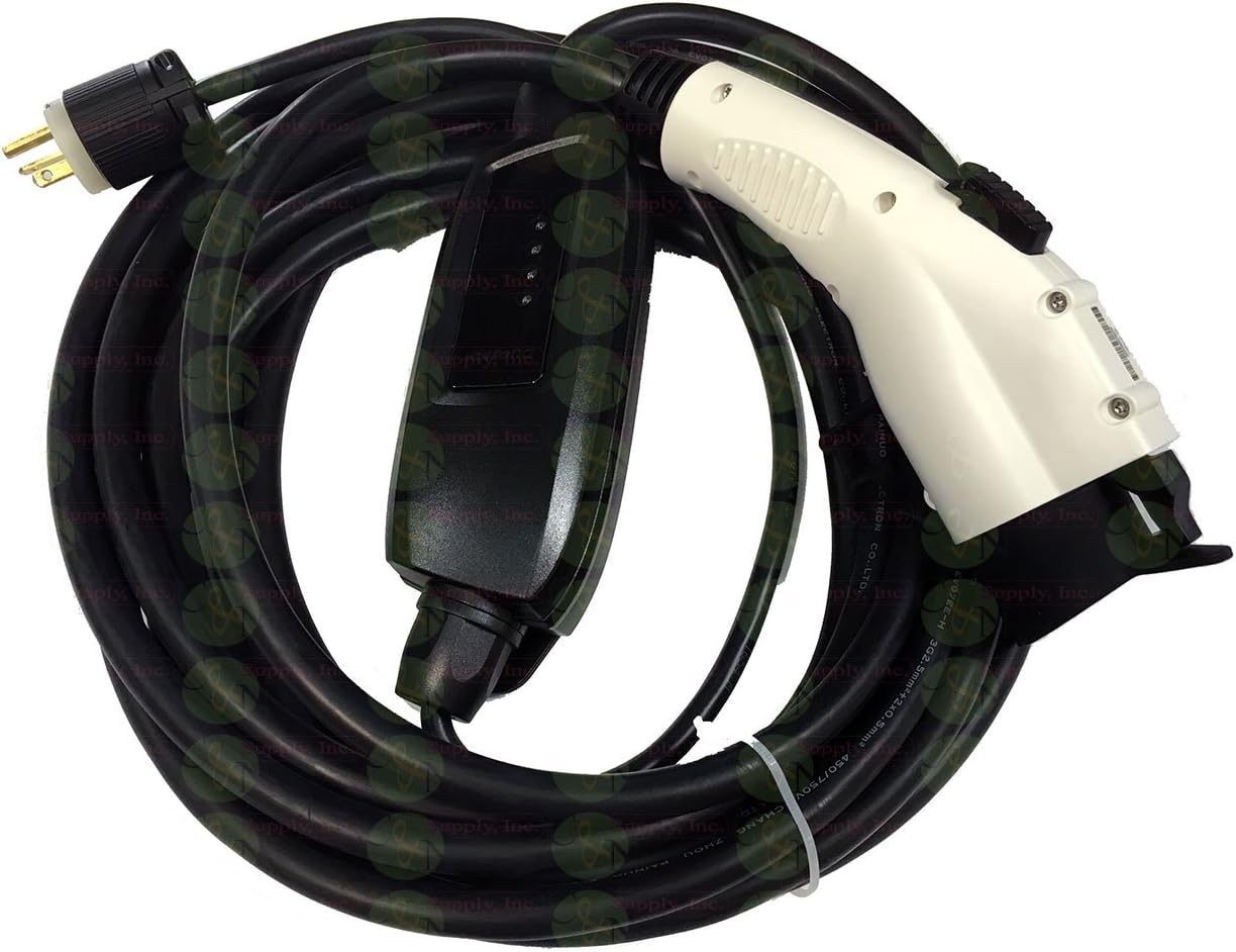 Electric Vehicle Charger Portable EVSE 120-240v Level 2 Nema 6-20 Plug To J1772 25' Station for EV Charging