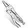 WORKPRO 4-1/2 inch Mini Long Nose Locking Pliers, Chromium-Vanadium Steel Locking Pliers, Locking Adjustable Vise Grips for C