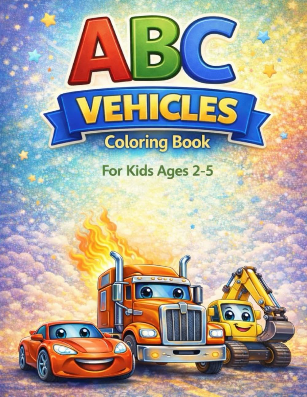 ABC Vehicles Coloring Book for Kids Ages 2-5: Fun and Educational Coloring & Activity Book with Tracing, Games, and Vehicles