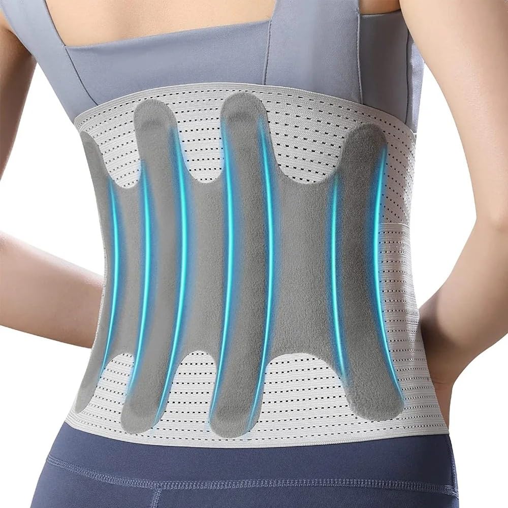 Lumbar Back Belt Gym Waist Support Men Girdle Spine Decompression Strap Trainer(XXL-weight 85-105kg)