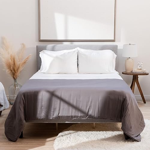 Miniatura 9 de Hush Iced 2.0 - Manta pesada refrescante  Manta pesada de lujo original  Funda 100% bambú con arena de vidrio no tóxico  Funda de edredón incluida