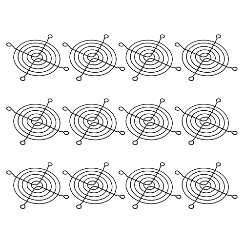 PATIKIL Parrilla de dedo para ventilador de 3.150 in, paquete de 12 protectores de rejilla de metal para ventiladores de escape de 3.150 x 3.150 in