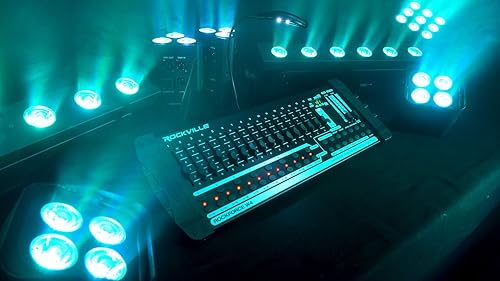 Miniatura 8 de Rockville ROCKFORCE - Controlador de iluminación DMX de luz y niebla con canales