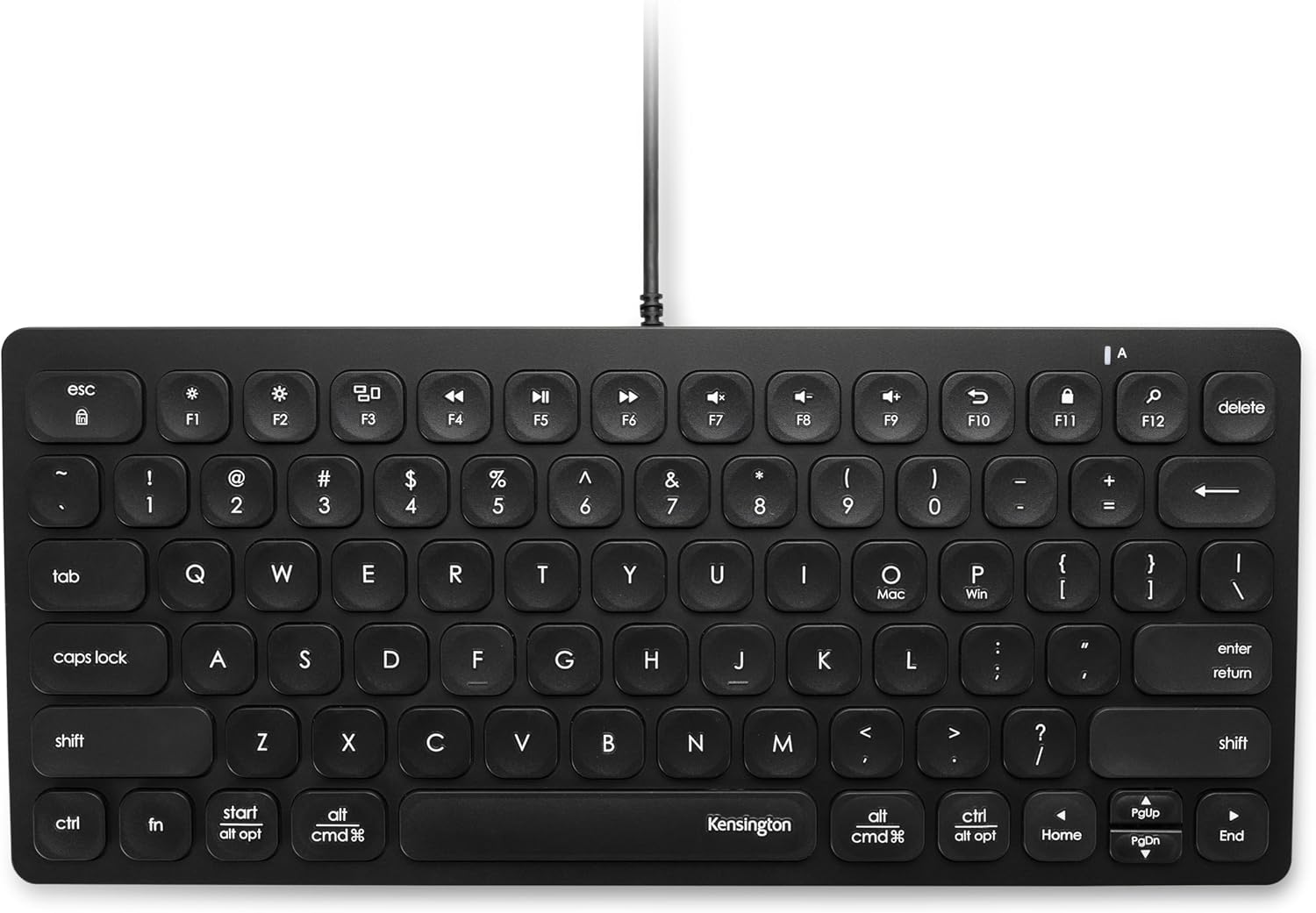 Kensington Compact USB-C Keyboard for iPad, Mac OS, Windows, Chromebooks (K75506US), Black