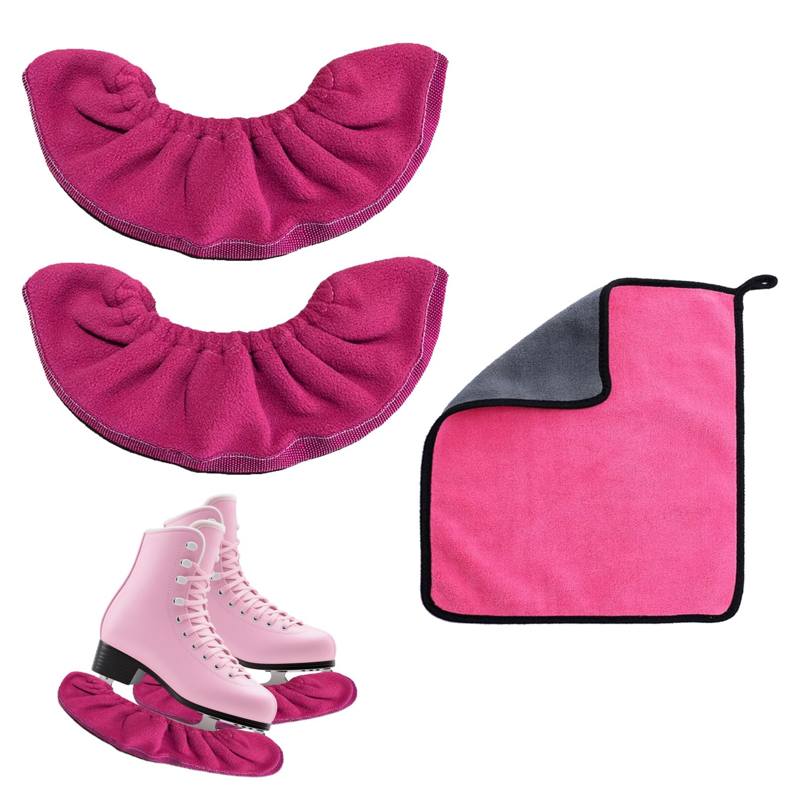 Copri Lama per Pattini da Ghiaccio 3 Pezzi, Protezione per Lame, Calzini Elastici per Lame, Protezione per Pattini da Hockey, Accessori per Protezione, Adatti a Scarpe da Hockey e Pattini da
