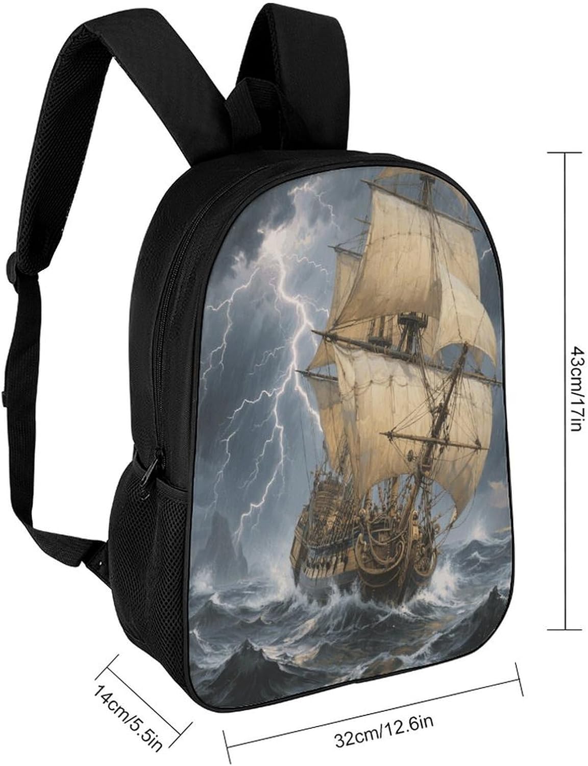 Ancient Sailing ShipHeavy Duty Laptop Backpack Travel Backpack image 2