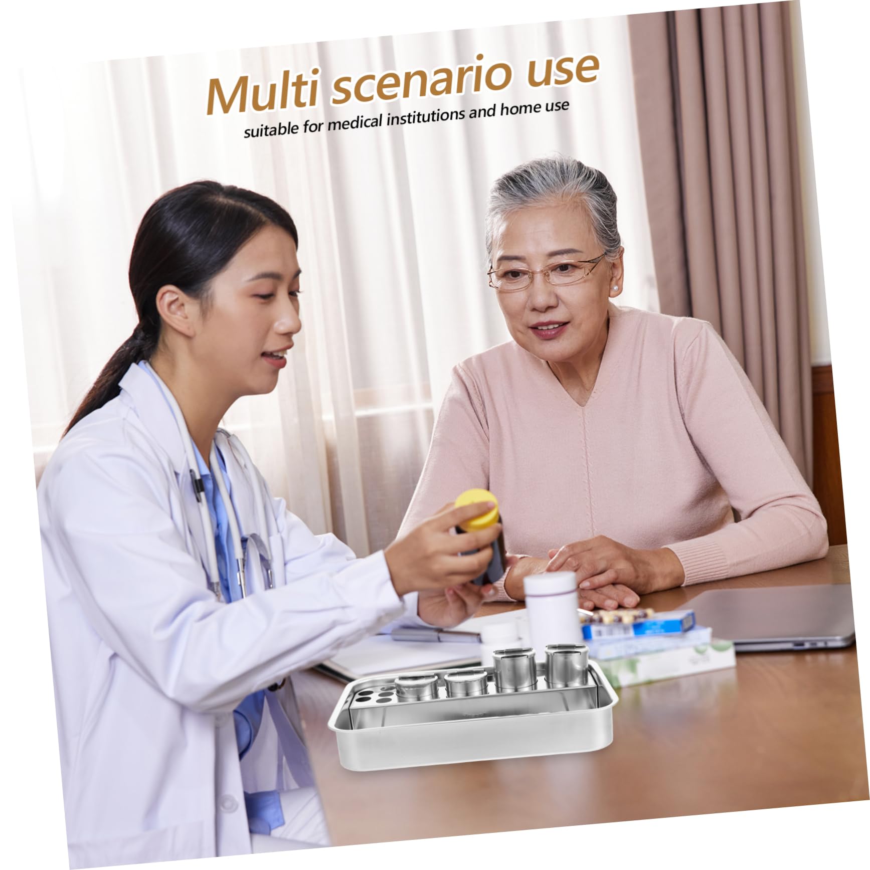 Mobestech Plateau Rectangulaire En Acier Inoxydable Pour Matériel Médical Assiette Et Rangement D’instruments Chirurgicaux