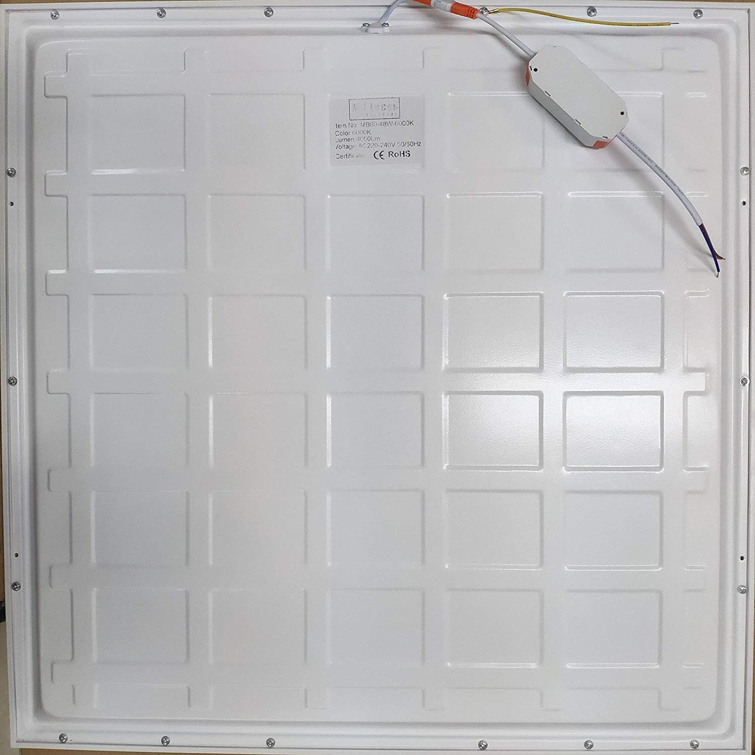 MUNDDY® - Pack de 11 Panel LED 60 x 60 cm, 50W, 6500 lumenes Reales certificados. Blanco Frio 6500K, 595 x 595 x 33 mm,Driver Incluido Envio Urgente Desde Madrid