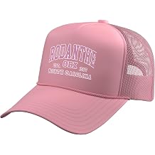 Cute College Rodanthe NC Outer Banks OBX 1587 Plum Red Trucker Hat with Adjustable Mesh Back