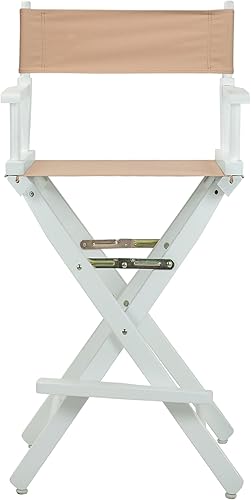 Miniatura 122 de Casual Home - Silla de director de 30 in, marco blanco, con lona color blanco, altura de barra