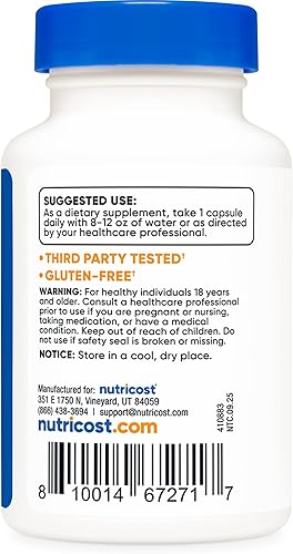 Miniatura 8 de Nutricost Melatonina 5 mg, 240 tabletas - 5 mg por porción, sin OMG, sin gluten