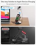 Chargeur Sans Fil Pliable 3 en 1 pour Apple, Station de Charge Mag pour iPhone 17 16 15 14 13 12 Pro Max Plus, Apple Watch, AirPods, Support Chargeur de Voyage Magnétique Cadeau pour vos Proches