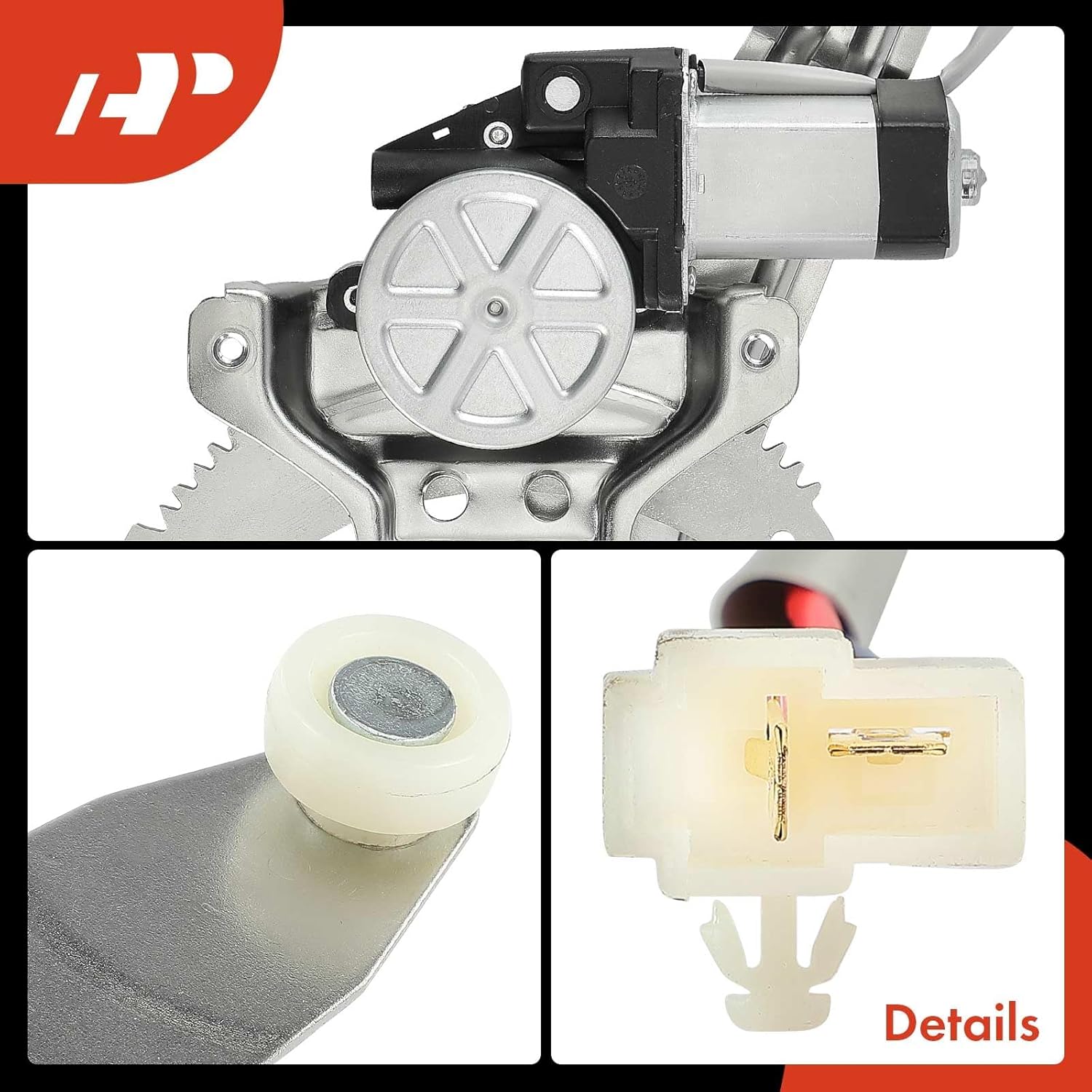 A-Premium Electric Power Window Regulator with Motor Compatible with Toyota Land Cruiser 1991-1997 & Lexus LX450 1996-1997, Rear Right Passenger Side