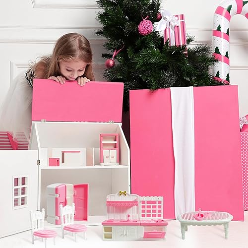 Miniatura 4 de Juego de 10 piezas de mini cocina para casa de muñecas, juego de cocina en miniatura, mini cocina para niños, casa de muñecas, muebles y accesorios,