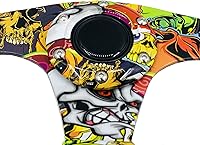 Vista 5 de Volante de Carreras de Coche con Patrón de Graffiti Volante de Derrape Plano de Acrílico para Juego de Simulación de Derrape en PC