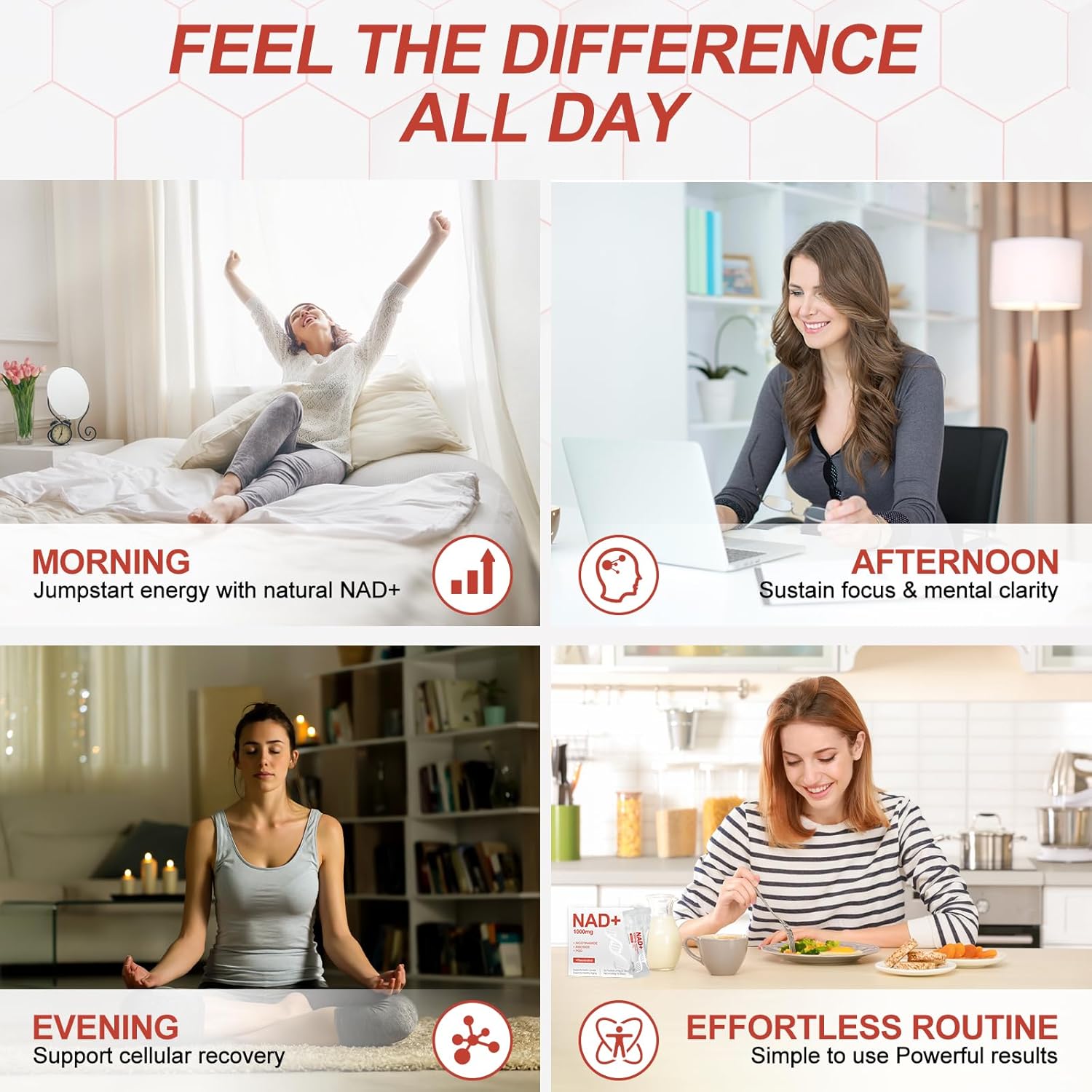 NAD+ Liquid Supplement 1000mg, Premium Nicotinamide Riboside & Resveratrol with PQQ, Advanced NAD Supplement for Men & Women, Natural NAD+ Stick for Anti-Aging, Energy, Focus, Berry Flavor– 30 Packs - Image 7