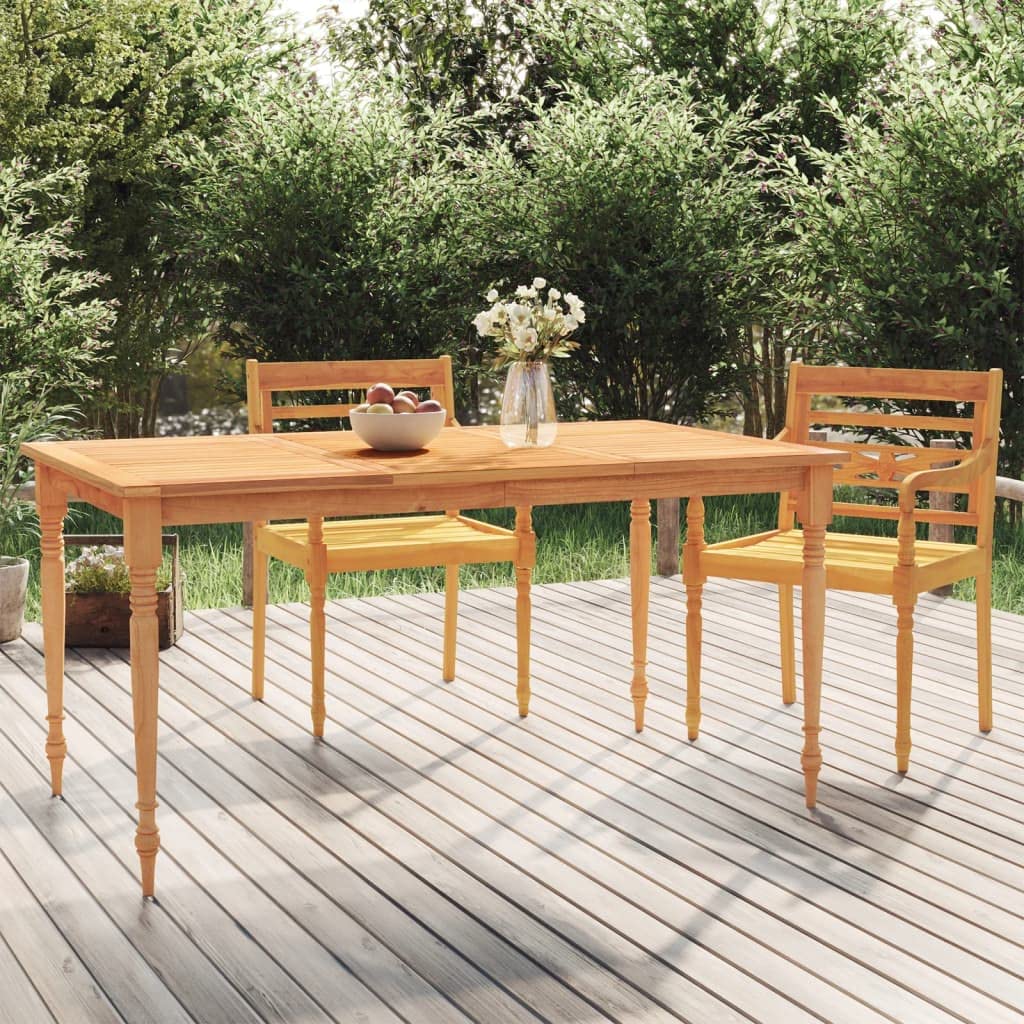 Revera Table Batavia 200 x 100 x 75 cm en bois massif de teck