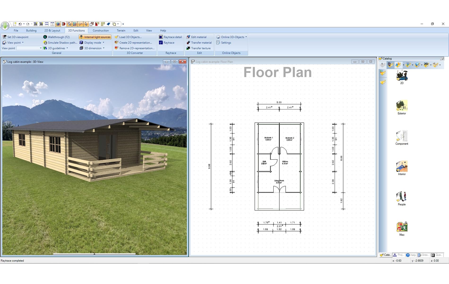 3­D CAD Architecture 12⁠ - design Software for house, garden, balcony, photovoltaic, walls - 2D 3D objects for Win 11, 10