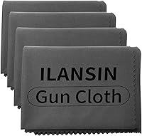Vista 10 de Paquete de 10/6 paños de limpieza de microfibra negro/gris, tamaño grande, sin pelusas, almohadilla de limpieza reutilizable para todas las armas