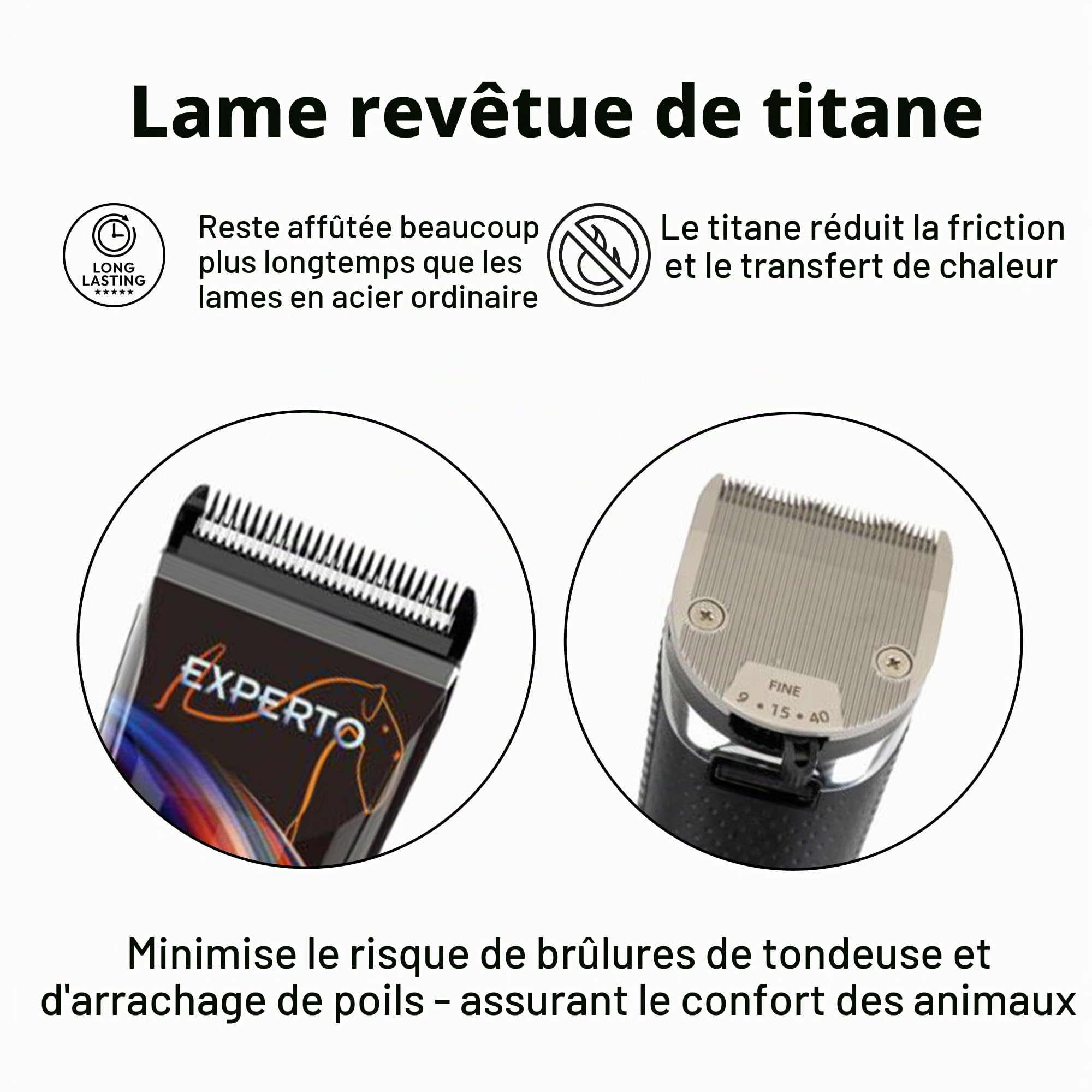 Show Tech Experto Tondeuse sans fil pour chien - Ultra silencieuse - Moteur rotatif puissant pour poils épais - 5 réglages de vitesse - Kit de toilettage pour chien