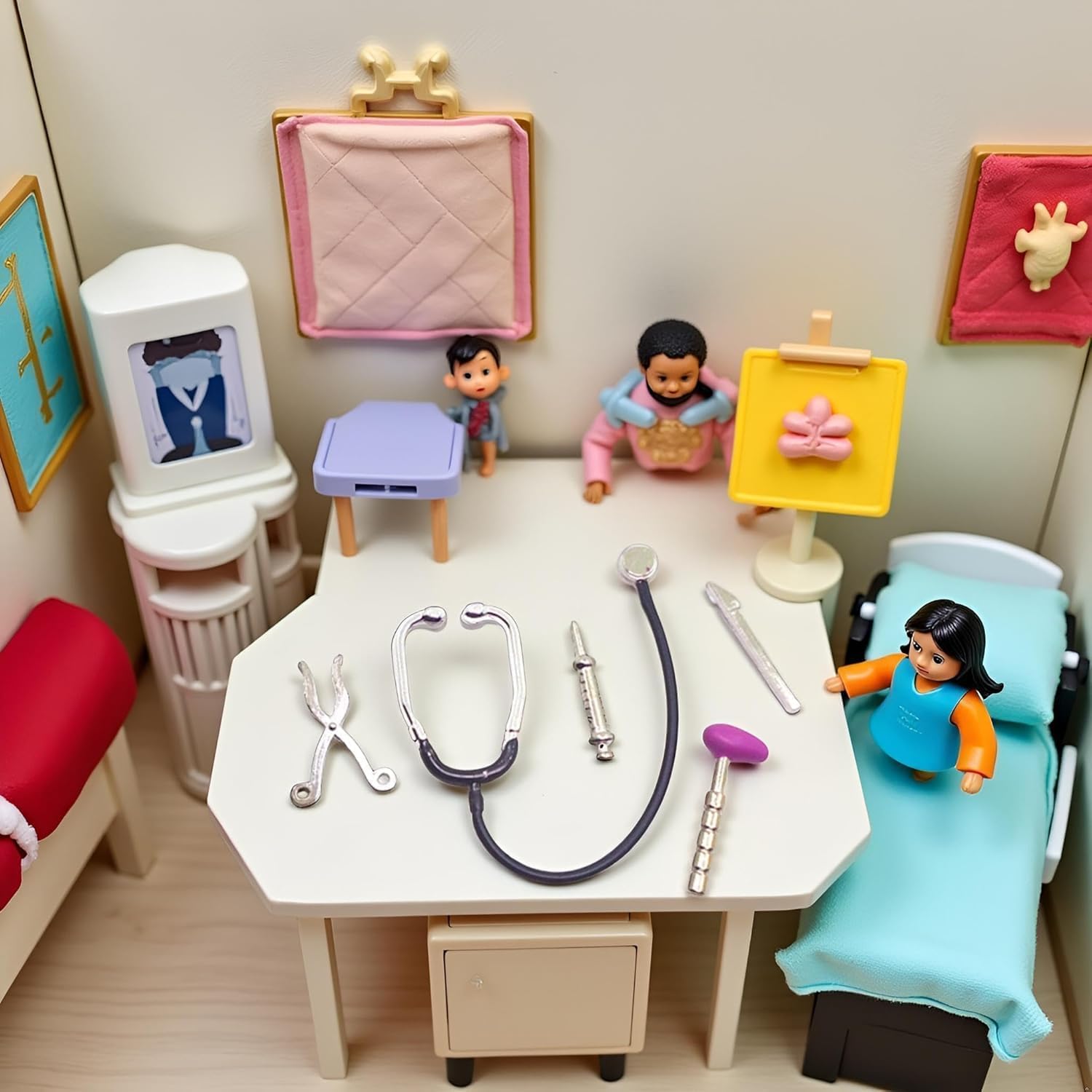 5 Pcs Mini Dollhouse Stethoscope Care Tools Dollhouse Dolls Miniature Garden Kit - Image 4