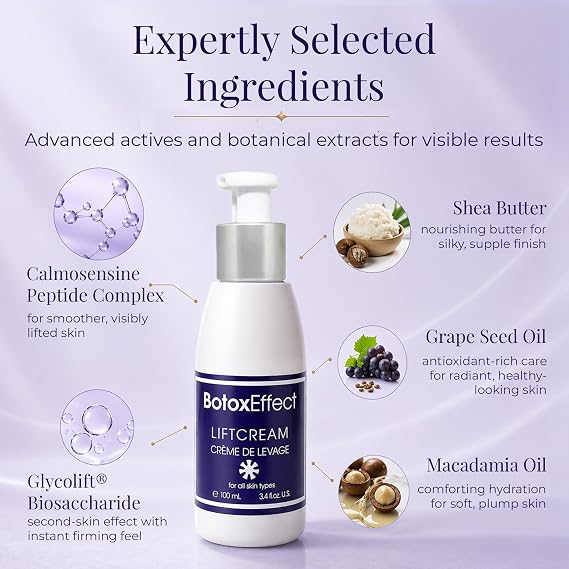 VivaLaCara BotoxEffect Cream, Lifting & Firming Face Moisturizer, 3.38 oz