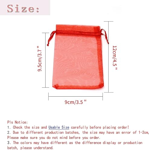 Miniatura 251 de Dealglad 100pcs Drawstring Organza bolsas de joyería caramelo para fiestas, casamientos, regalos Negro