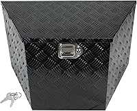 Vista 13 de Caja de herramientas de aluminio chapada en negro de 39 pulgadas para camioneta, almacenamiento para caja de camioneta pickup, caja de lengua