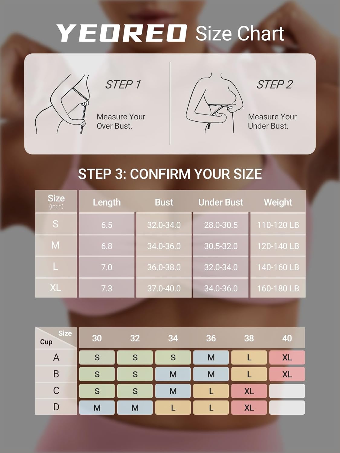 YEOREO Halter Sports Bras for Women Adjustable Strappy Open Back Impact Removable Pads Deep V Bra Workout Gym Yoga Crop Top - Image 6