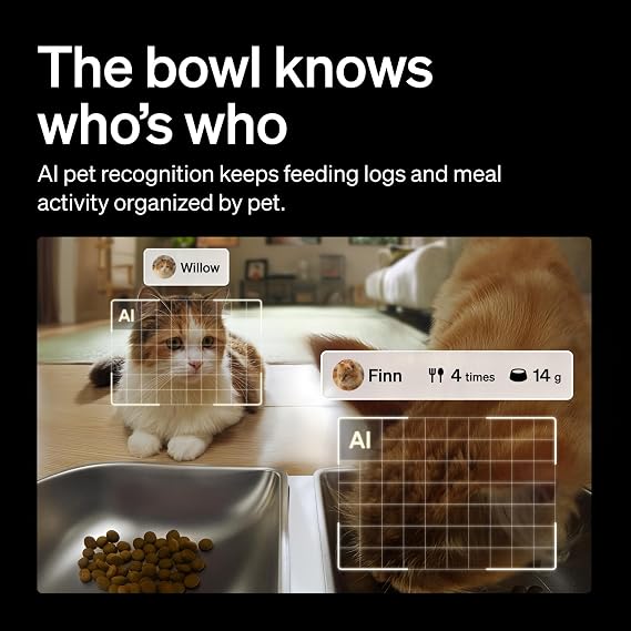 PETLIBRO Automatic Cat Feeder for 2 Cats, AI Recognition Camera Intake Log