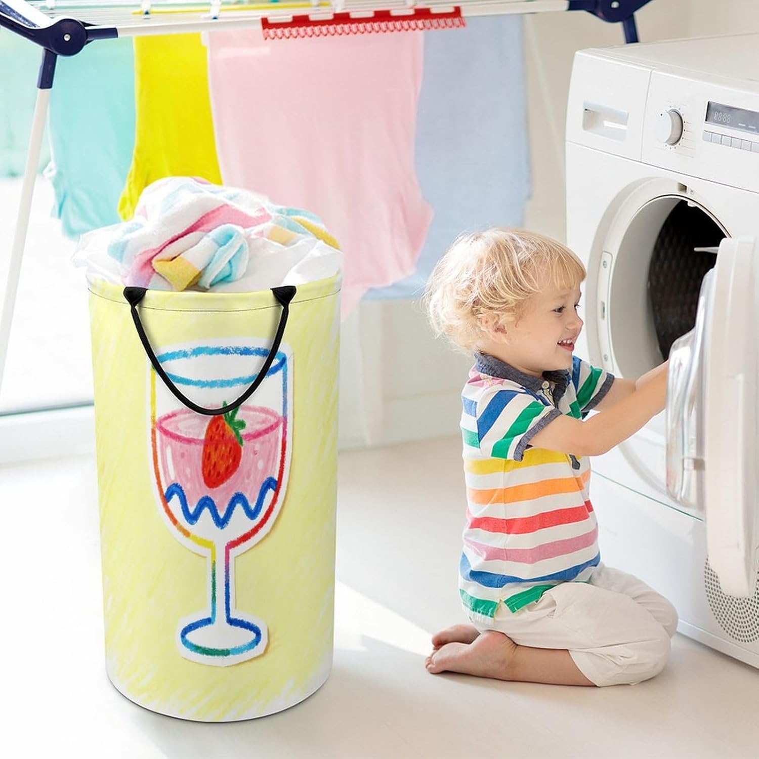 Dirty Clothes Basket Extra Large 110l Open Top Laundry Hamper With Portable Carry Handles, Foldable Waterproof Clothes Basket Spacious Laundry Bag For Bedroom Bathroom Laundry Room Dorm