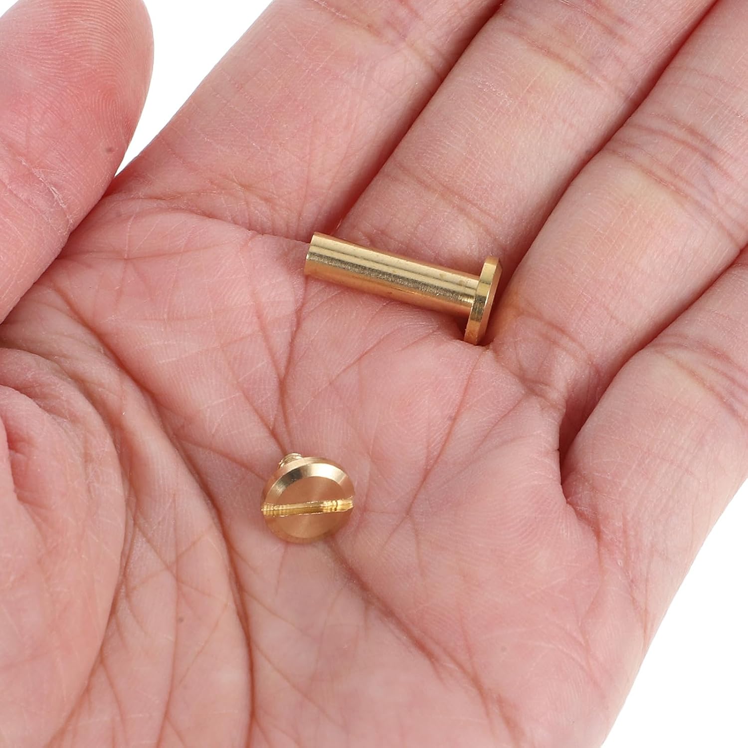 10pcs Binding Screw Posts Set Φ4×15mm Flat Head Scrapbook Binder Screws for Photo Albums, Purses, Fabric Rivets, Book Binding Kit Accessories