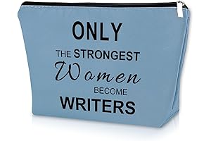 PRIME for Creative Writers - Blue Makeup Bag with Writing Quotes