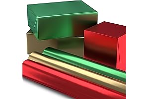 Rolled Christmas Wrapping Paper In Solid Colors