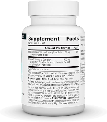 Miniatura 3 de Source Naturals Cúrcuma con Meriva para una respuesta inflamatoria saludable* - 500 mg, 60 tabletas