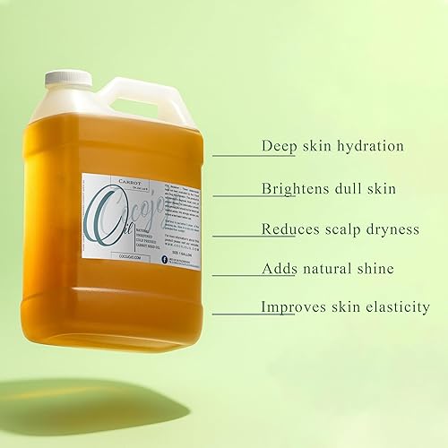 Miniatura 3 de Dr Joe Lab Aceite de semilla de zanahoria 128 onzas 100 puro natural prensado en frío sin refinar aceite de zanahoria extra virgen 1 galón grado