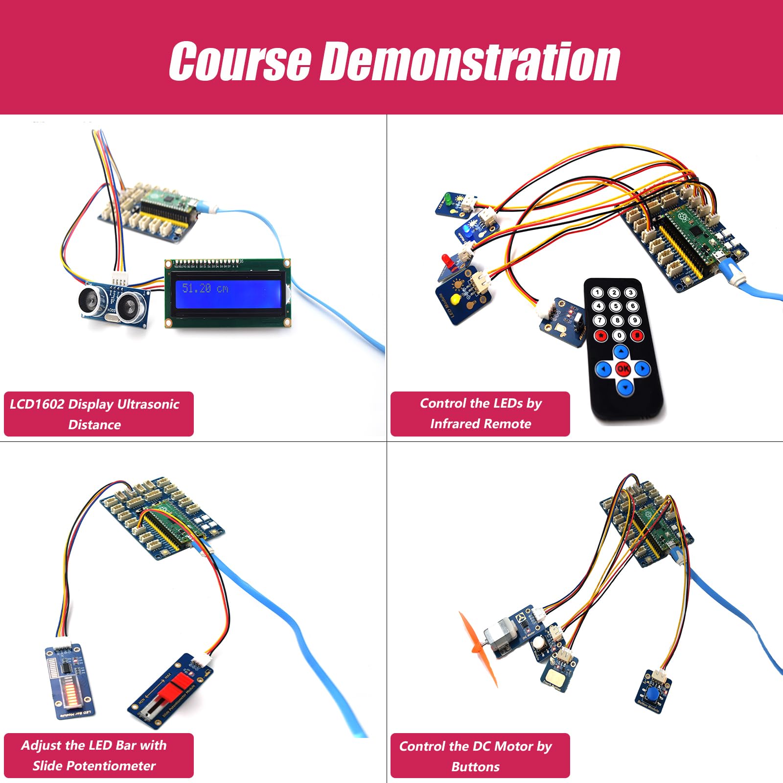 Adeept Ultimate Sensor Kit for Raspberry Pi Pico(Included) with 35 Sensor Modules and Pico GPIO Expansion Board, 40 Lessons, for MicroPython Projects